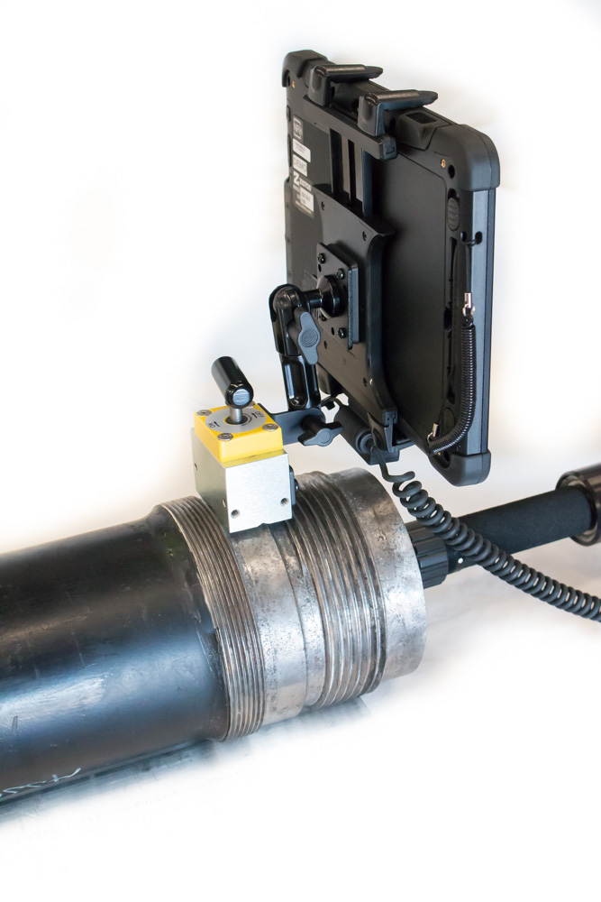 GBIS barrel-mounted inspection system paired with tablet interface for digital traceability