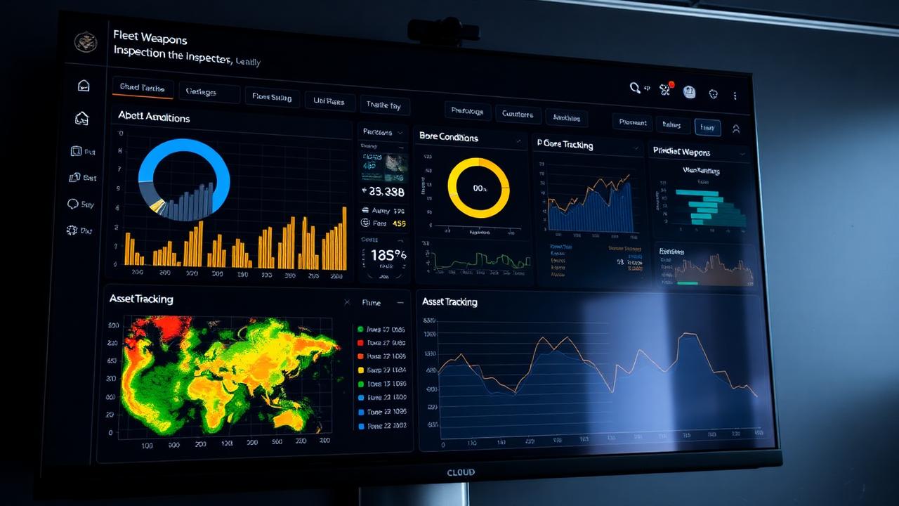 Fleet weapons inspection record showing bore condition tracking, asset analytics, and maintenance data