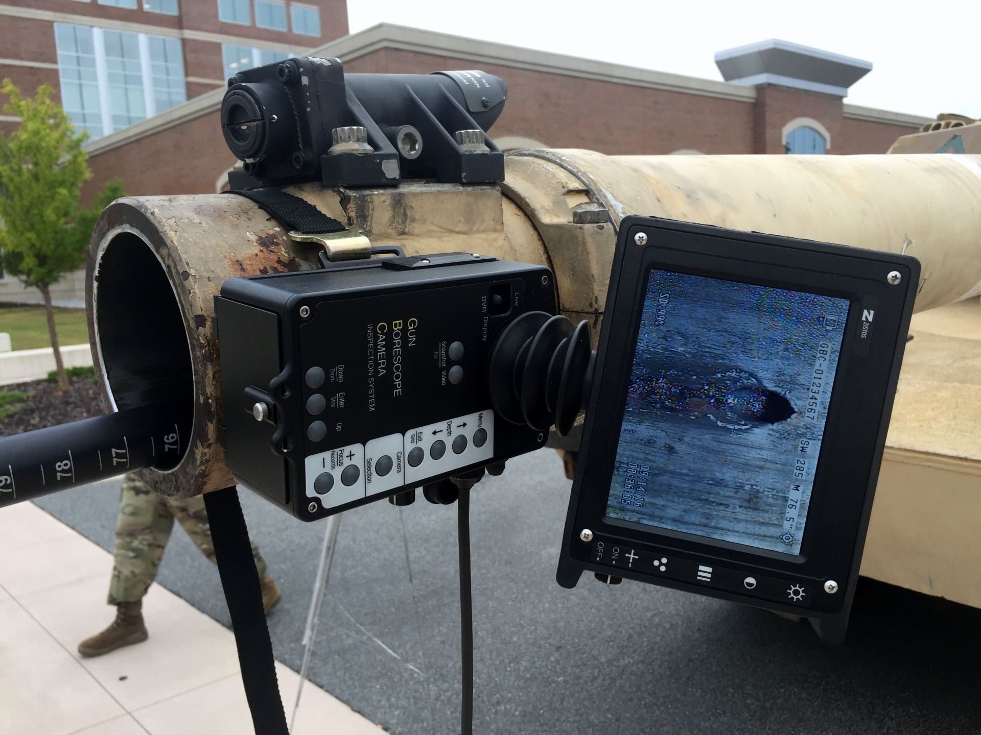 GBIS inspection system capturing bore data, images, and AI damage identification